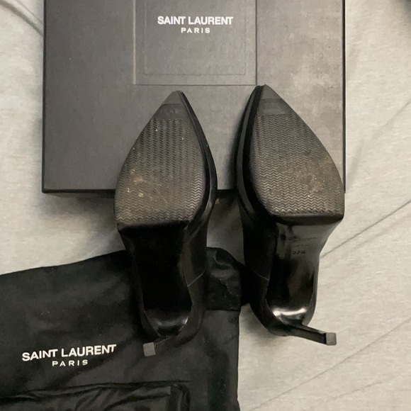 Yves Saint Laurent Janis 105 Pump Seta Calf Nero - Picture 5 of 5
